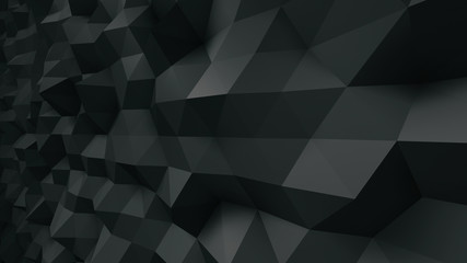 Obraz premium Geometric Polygon Wall abstract mesh structure 3D illustration background