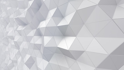 Geometric Polygon Wall abstract mesh structure 3D illustration background