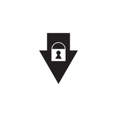 icon lockdown simple vektor design