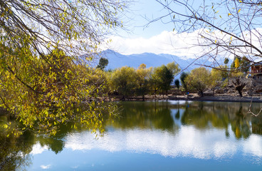 Fototapeta na wymiar Serene Nako Lake at Nako Himachal Peadesh India