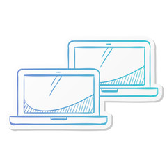 Sticker style icon - Laptops
