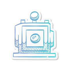 Sticker style icon - Large format camera
