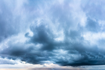 Fototapeta na wymiar Fantastic dark thunderclouds, sky panorama