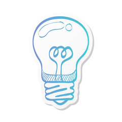 Sticker style icon - Lightbulb