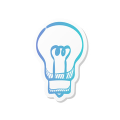 Sticker style icon - Lightbulb