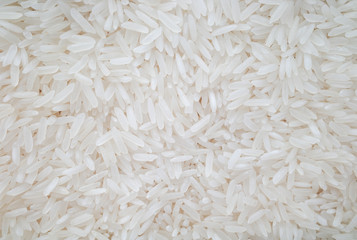 Jasmine rice, rice grains healthy food on white background
