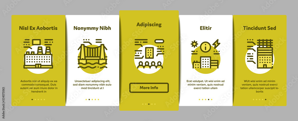 Aufkleber bim building information modeling onboarding mobile app page screen vector. building document and pl