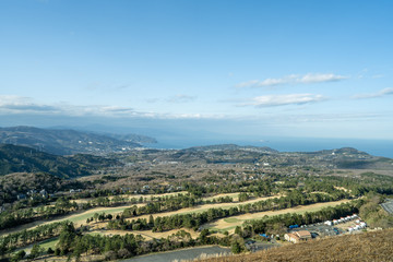 Naklejka premium 山から見渡す伊豆の景色