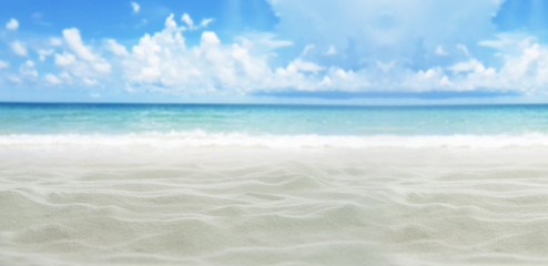 Fototapeta na wymiar Sand, sea, sky and beach background