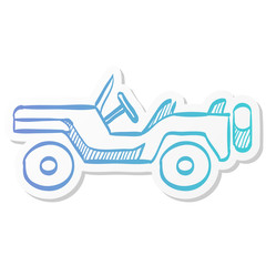 Sticker style icon - Military vehicle