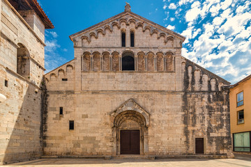 Fototapeta na wymiar The Church of St. Chrysogonus in historic center of the Zadar town at the Mediterranean Sea, Croatia, Europe.