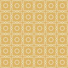 Gold geometric pattern. Wallpaper, textile design texture.