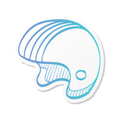 Sticker style icon - Motorcycle helmet