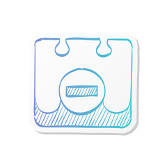 Sticker style icon - Unavailable label