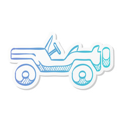 Sticker style icon - Military vehicle
