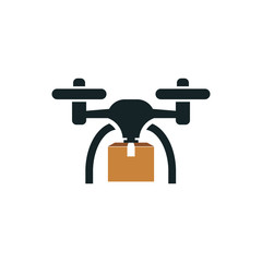 Store drone delivery icon for web design isolated on white background