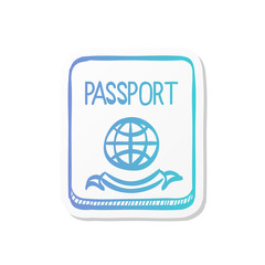 Sticker style icon - Passport