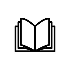 Open book, reading icon vector