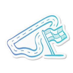 Sticker style icon - Race circuit