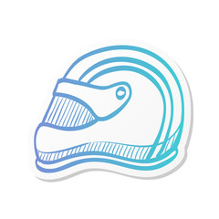Sticker style icon - Motorcycle helmet