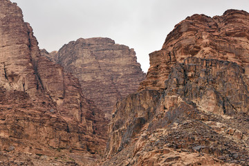 Wadi Rum rock desert landscape