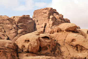Wadi Rum rock desert landscape