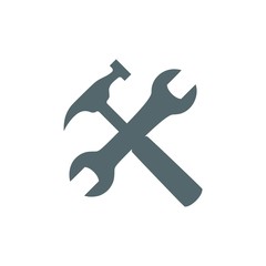 Tools icon isolated on white background. Tools icon simple sign