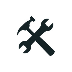 Tools icon isolated on white background. Tools icon simple sign