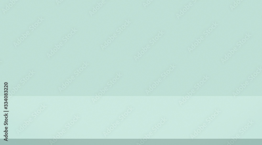 Poster beautiful empty table in light green color background. use for mock up product or advertise. product