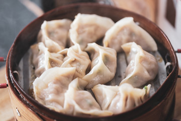 Chinese manti on a table