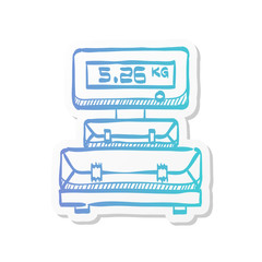 Sticker style icon - Logistic scale