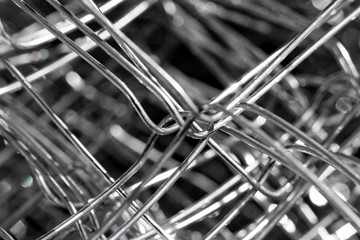 metal mesh on a black background