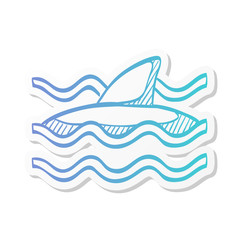 Sticker style icon - Shark
