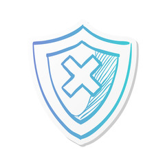 Sticker style icon - Shield
