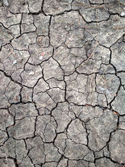 ground with cracks. old cracked earth without water. dark brown and gray background with cracks texture of the ground