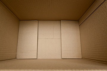 empty inside brown box carton paper package open packing
