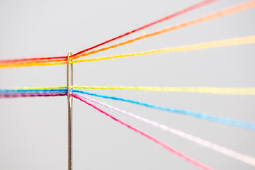 Needle with rainbow thread (light)