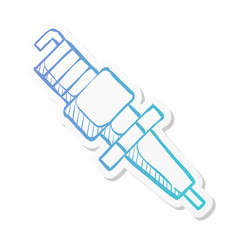 Sticker style icon - Spark plug