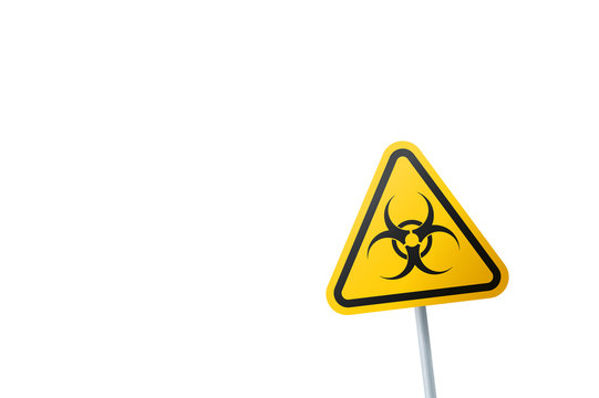 Biological Hazard Symbol. Triangular Sign Of A Biohazardous Infectious Materials.