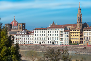 Fototapeta premium magnificent view of old Florence from the height of the Piazzale Michelangelo, Tuscany, Italy