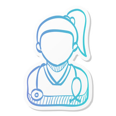 Sticker style icon - Doctor