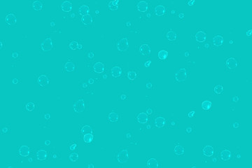 concept summer with blue background and texture and water bubble or soap bubble on blue background and texture