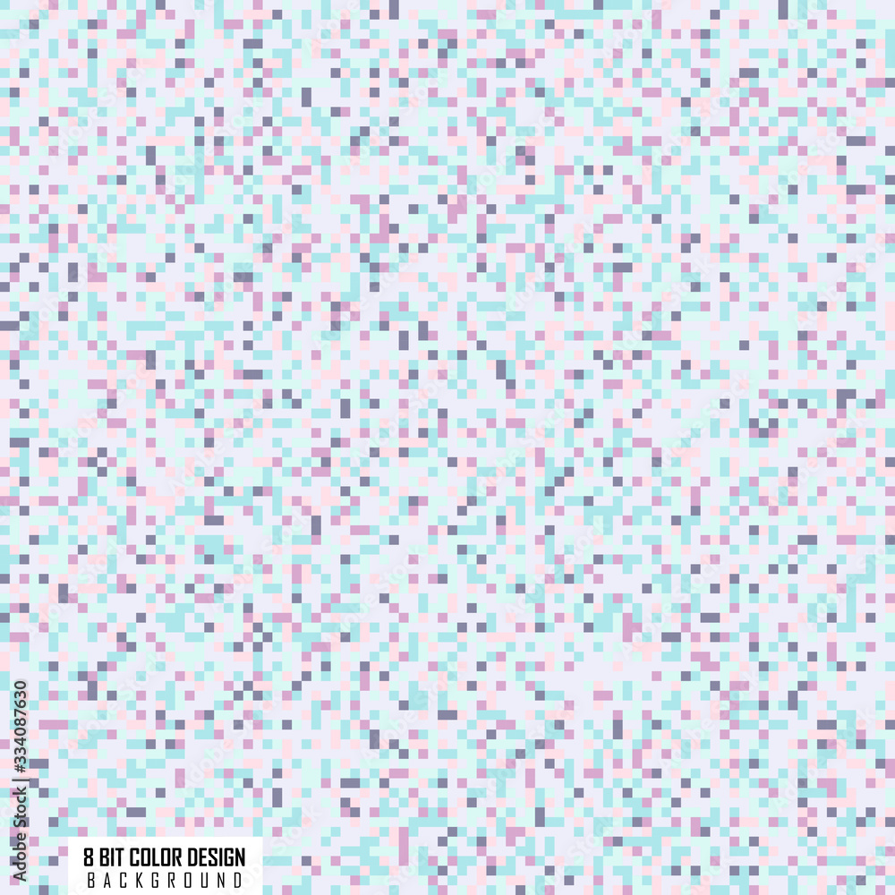 Poster abstract square colorful 8bit pattern design artwork background. illustration vector eps10