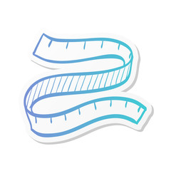 Sticker style icon - Measuring tape