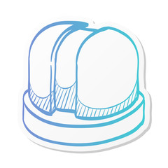 Sticker style icon - Earth telescope