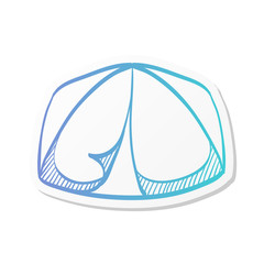Sticker style icon - Camping tent
