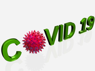 covid 19 3d concept background