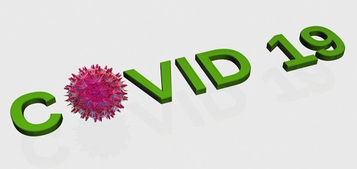 covid 19 3d concept background