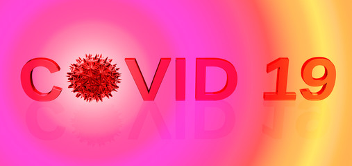 covid 19 3d concept background