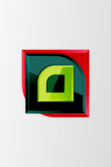 Glossy glass squares with round elements geometric composition. Abstract geometric background with 3d effect composition For Wallpaper, Banner, Background, Card, Book Illustration, landing page